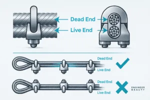 การติดตั้งสลิงที่ถูกต้องด้วยคลิปสลิง Wire Rope Clip Installation